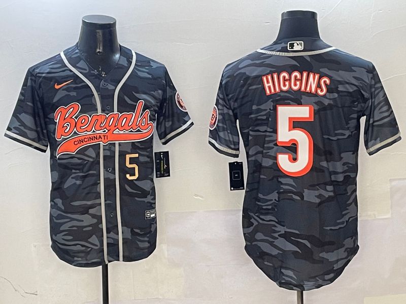 Men Cincinnati Bengals #5 Hiccins Camo Joint Name 2025 Nike Limited NFL Jersey style 2->cincinnati bengals->NFL Jersey